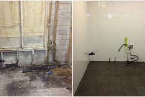 Kitchen Before And After Mold Removal And Flooding Restoration