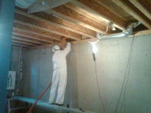 Cleaning illicit drug dust between joists