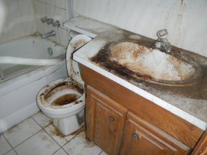 bathroon, dirty bathroom, hazmat, shit bathroom